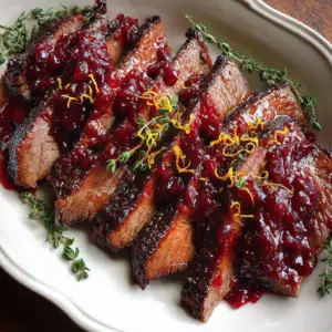 Cranberry Beef Brisket with Red wine