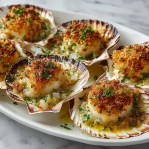 Garlic Parmesan Queenies Baked with Lemon zest