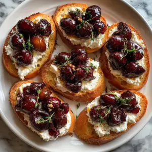 Roasted Cherry and Ricotta crostini