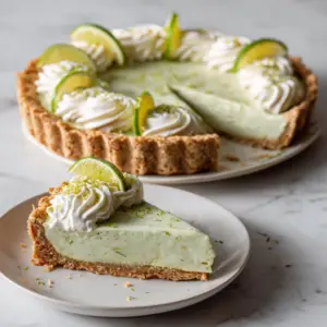 Tart and Creamy Vegan Key Lime Pie with cashews