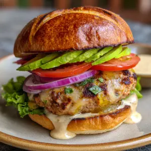 Turkey Burgers with Green Chile and Pepper jack