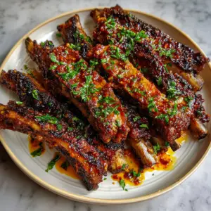Baked Lamb Ribs with harissa