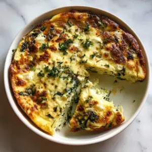 Crustless Spanakopita bake