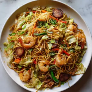 Filipino Pancit Canton Fried noodles