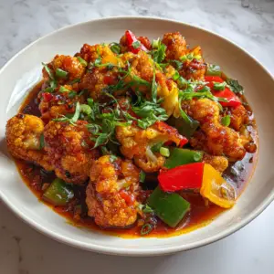 Gobi Manchurian Gravy with Bell peppers