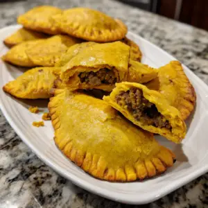 Jamaican Spicy Beef Patties with Flaky pastry