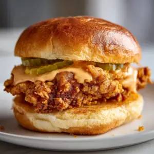 Popeyes Style Chicken Sandwich with pickles