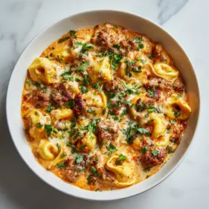 Sausage Tortellini Crockpot casserole