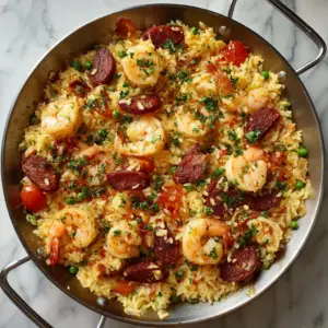 Shrimp and Chorizo Paella with Smoked paprika
