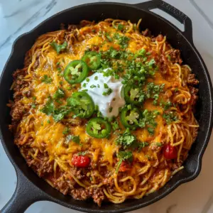 Taco Spaghetti skillet