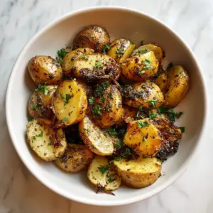 Zaatar Roasted Potatoes with Lemon wedges